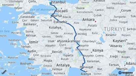 Antalya İstanbul Arası Kaç Km?